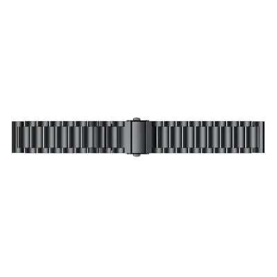 Pašček za uro iz nerjavečega jekla - udobno in varno prileganje Black 18 mm
