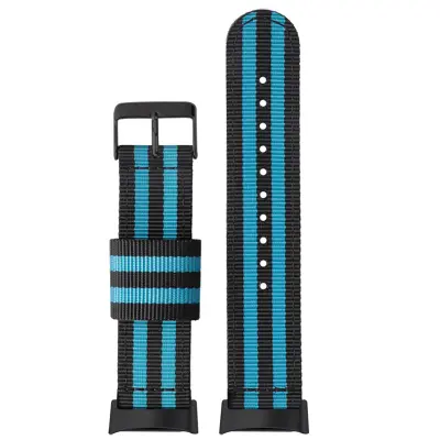 Najlonski pašček za uro za Fitbit Charge 5, zračen športni nadomestni pašček Blue+Black