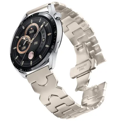 22 mm pašček iz nerjavečega jekla z zaponko metuljček za Samsung Galaxy Watch, serija Huawei Starlight