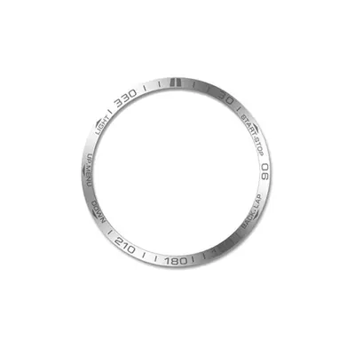 Eleganten srebrn vložek za okvir za Garmin Fenix 7s - Črno besedilo