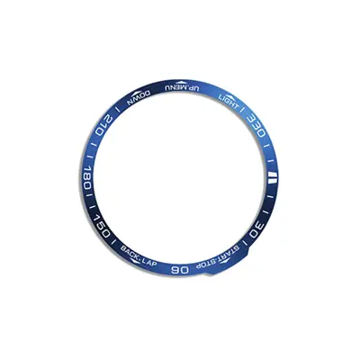 Modri okvir iz nerjavečega jekla z belimi črkami za uro