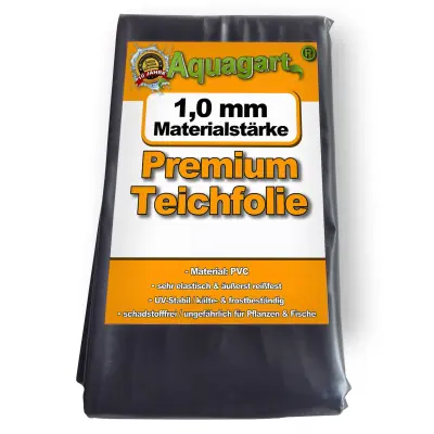 Podloga za ribnik PVC 5m x 6m 1,0mm črna obloga za vrtni ribnik