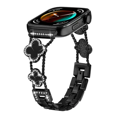 Huawei Fit 3 pašček z vzorcem deteljice Black