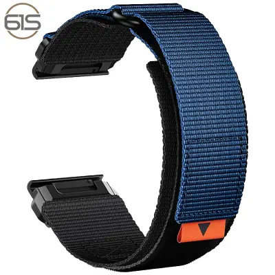 22 mm najlonski pašček za uro Garmin Fenix 8/7X Pro/5X 6X Blue