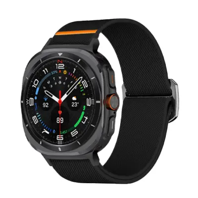 Samsung Watch 7 Ultra pas - Zračen najlonski športni trak (črn)