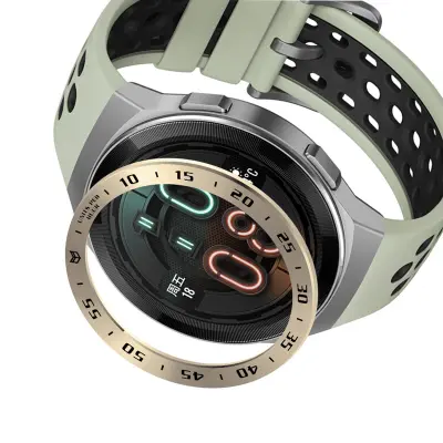 Retro zlata obroba - črno besedilo za Huawei Watch GT2E