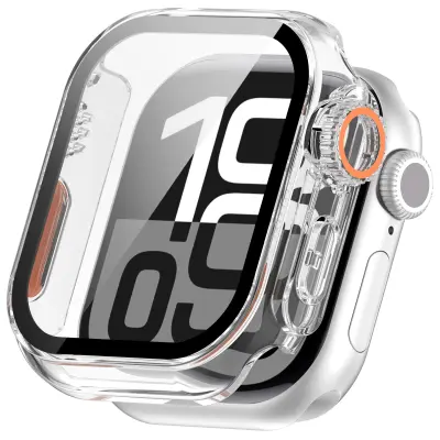 Zaščitni ovitek za Apple Watch - trda plastika in kaljeno steklo Transparent 41 mm