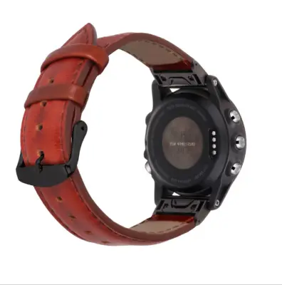 Pašček za uro iz pravega usnja za Garmin Fenix 7S/6S/5S - hitra sprostitev Brown 20 mm