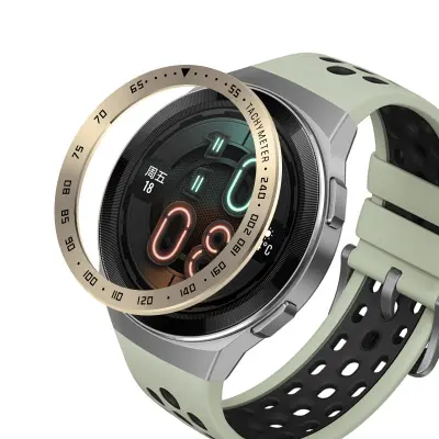Retro zlata obroba za Huawei Watch GT2E - Črno besedilo