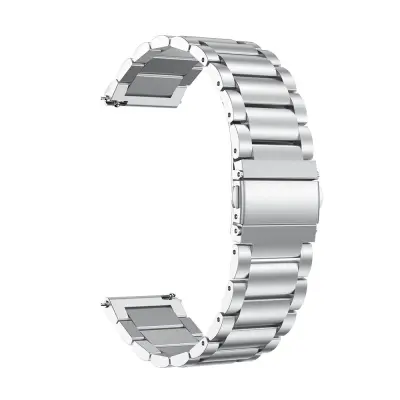 Pašček za uro iz nerjavečega jekla - udobno in varno prileganje Silver 24 mm