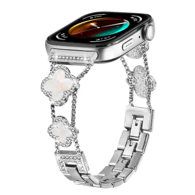 Huawei Fit 3 pašček z vzorcem deteljice Silver