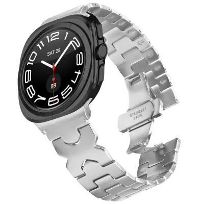 Eleganten pas iz nerjavečega jekla za Samsung Watch7 47mm Ultra Silver
