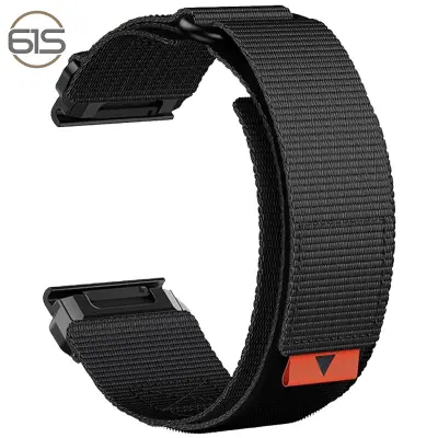 22 mm najlonski pašček za uro Garmin Fenix 8/7X Pro/5X 6X Black