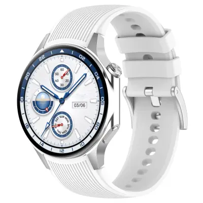 Silikonski paš za uro Oppo Watch X2, Oneplus Watch3 White