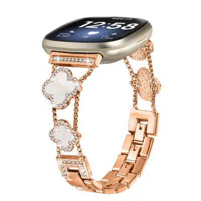 Cloverlink pašček za Fitbit Versa 3/4/Sense 2 PinkGold