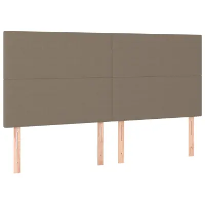 Posteljno vzglavje - Vzglavna omarica 4 kosa taupe 100x5x78/88 cm blago