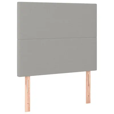 Posteljno vzglavje - Vzglavna omarica 2 kosa svetlo sivo 90x5x78/88 cm blago