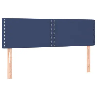 Posteljno vzglavje - Vzglavna omarica 2 kosa modro 72x5x78/88 cm blago