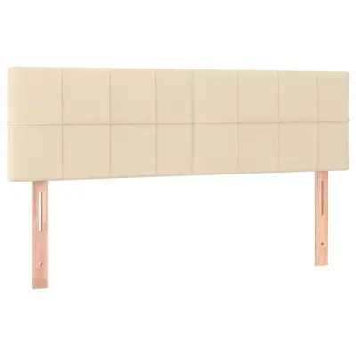 Posteljno vzglavje - Vzglavna omarica 2 kosa krem 72x5x78/88 cm blago