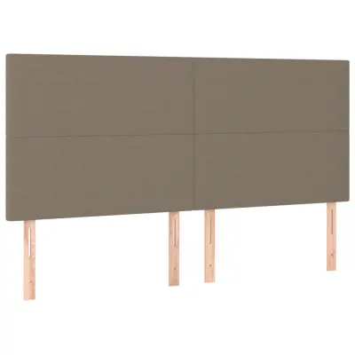 Posteljno vzglavje - Vzglavna omarica 4 kosi taupe 80x5x78/88 cm blago