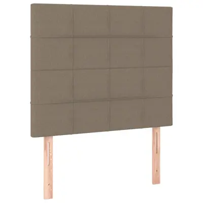 Posteljno vzglavje - Vzglavna omarica 2 kosa taupe 90x5x78/88 cm blago