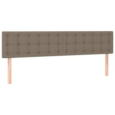 Posteljno vzglavje - Vzglavna omarica 2 kosa taupe 100x5x78/88 cm blago