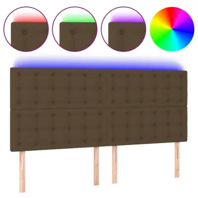 LED posteljno vzglavje - Vzglavna omarica temno zeleno 160x5x118/128 cm blago
