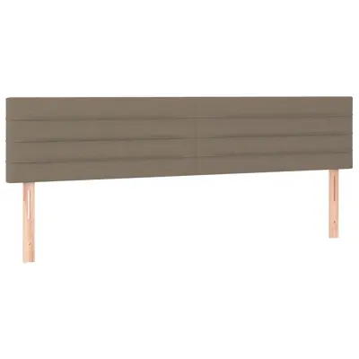 Posteljno vzglavje - Vzglavna omarica 2 kosa taupe 100x5x78/88 cm blago