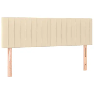 Posteljno vzglavje - Vzglavna omarica 2 kosa krem 72x5x78/88 cm blago