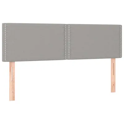 Posteljno vzglavje - Vzglavna omarica 2 kosa svetlo sivo 72x5x78/88 cm blago