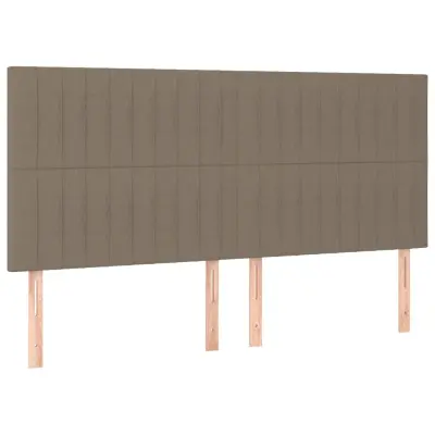 Posteljno vzglavje - Vzglavna omarica 4 kosa taupe 100x5x78/88 cm blago