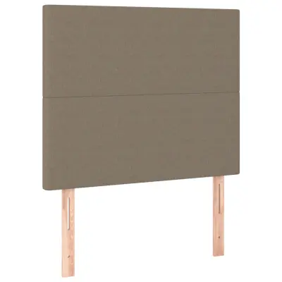 Posteljno vzglavje - Vzglavna omarica 2 kosa taupe 80x5x78/88 cm blago