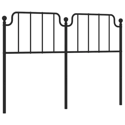 Kovinsko posteljno vzglavje - Vzglavna omarica črno 150 cm