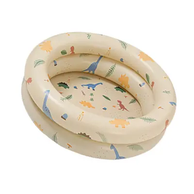 Napihljiv bazen Baby Retro Blow Up plavalni bazen Family Cute Style Debeljen vodni bazen bež dinozaver