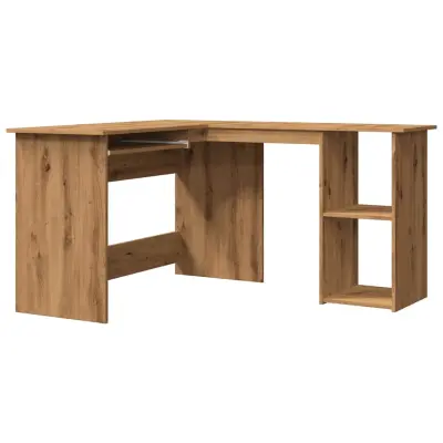 Kotna Pisalna miza - Računalniška miza artisan hrast 120x140x75 cm inženirski les