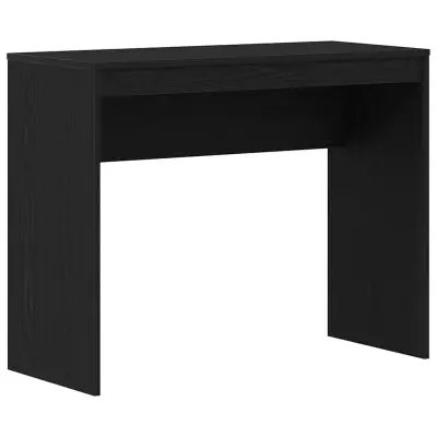 Pisalna miza - Računalniška miza črna hrast 90x40x72 cm inženirski les