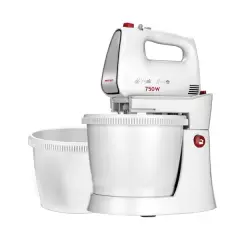Ročni mešalnik MPM MMR-22Z, 2 posodi in stojalom, 750W, beli