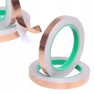 Rosfix Trak iz Bakra – Enostransko Prevoden, 8 mm x 20 m, 0,05 mm Debelina | Za Vitraže, EMI, Vrt