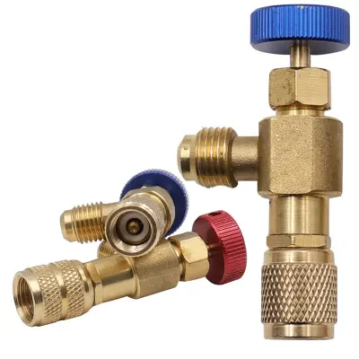 ROSFIX VENTIL ZA POLNJENJE HLADILNIH SISTEMOV ZA HLADILNO SREDSTVO R22, SPODNJA STRAN, MODER