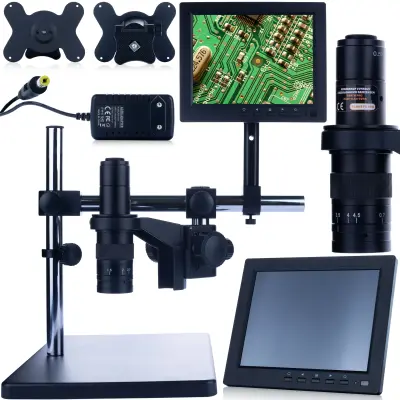 DIGITALNI MIKROSKOP EARTH PRO MCEP-0.5X-PZRR Z NASTAVLJIVO ROKO + 8-PALČNI ZASLON ZA MIKROSKOP + NOSILEC ZASLONA ZA DIGITALNI MIKROSKOP