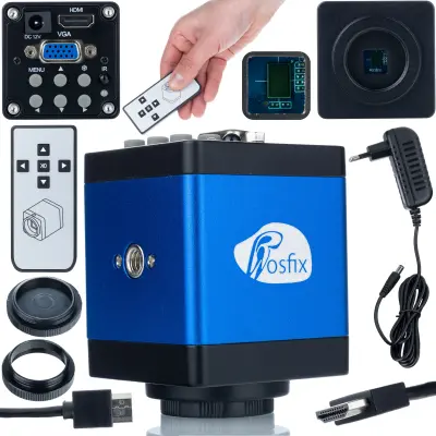 Rosfix Kamera Mikroskopska KMDBP-HDMI-VGA – FullHD, HDMI/VGA, 2MP, C-Mount | 60 FPS, Samodejna Svetloba