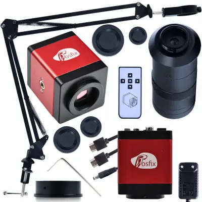 DRACO PRO KMDRP-HDMI-VGA DIGITALNI MIKROSKOP S KAMERO Z NASTAVLJIVIM NOSILCEM IN OBJEKTIVOM ODM-100X