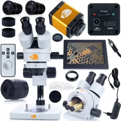 ROSFIX MERCURY PRO MSMP-T-PS1 KOMPLET ZA MIKROSKOP +PEGASUS PRO KMPP-HDMI-TF 12MP KAMERA PLANTES SERIJE PRO + NOSILEC ZASLONA 196 MM + ZASLON 8"