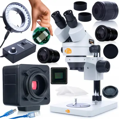 KOMPLET MIKROSKOPA MERCURY PRO MSMP-T-PS1 S KAMERO CRUX PRO KMCP-HDMI-USB 5MP SERIJE PLANTES PRO IN MIKROSKOPSKO OSVETLITVIJO 56XLED