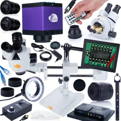 ROSFIX STEREOSKOPSKI TRINOKULARNI MIKROSKOP NA PORTALU JUPITER PRO MSJP-T-SDMS1+DISPLEJ 8+LIGHT 56XLED+DISPLAY HOLDER+KAMERA TUCANA PRO