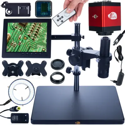 ROSFIX DIGITALNI MIKROSKOP EARTH PRO MCEP-0,5X + 8-PALČNI ZASLON+ROČAJ+PRILAGODLJIVA 56XLED OSVETLITEV+KAMERA DRACIO RED PRO