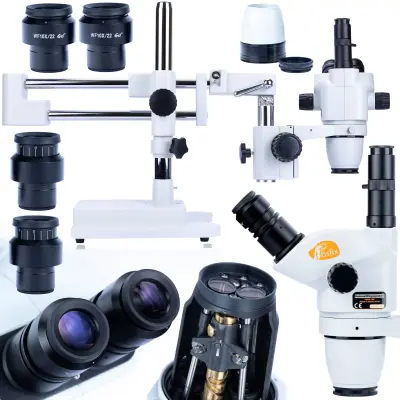 Rosfix Moon Pro MSMP-T-SDMS1-6745 Trinokularni Stereoskopski Mikroskop – Zoom 6,7x–45x, Delovna Razdalja 105 mm