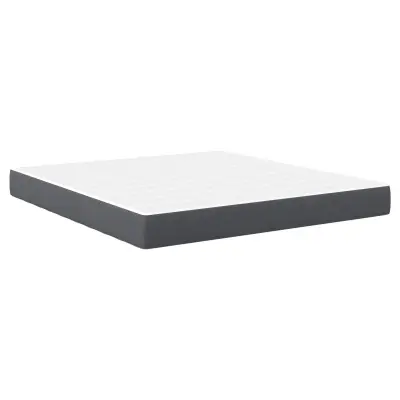 vidaXL Srednja vzmetnica s pocket vzmetmi - Temno siva - 180x200x20 cm tkanina