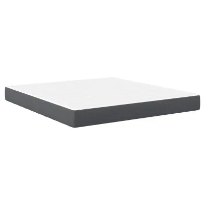 vidaXL Srednja vzmetnica s pocket vzmetmi - Temno siva - 180x200x20 cm tkanina