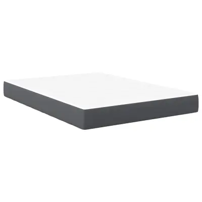 VidaXL vzmetnica s pocket vzmetmi - Temno siva, srednja, 140x200x20 cm